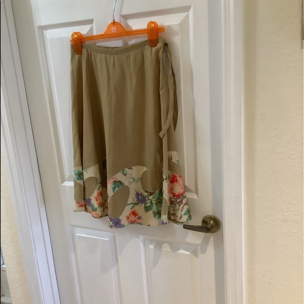 Linen tan skirt
